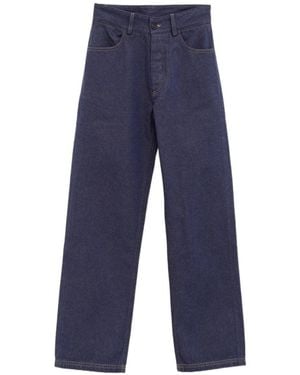 Baserange Contrasting Zip-Fastening Jeans - Blue