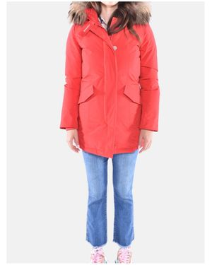 Woolrich Hooded Down Parka - Red