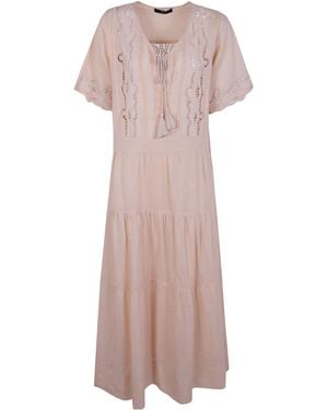 Seventy Openwork Tiered Dress - Pink
