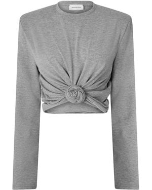 Magda Butrym Blouse 14 Long Sleeve - Gray