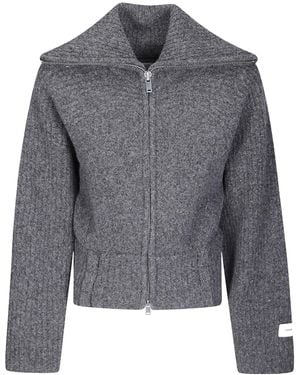 Samsøe & Samsøe Cropped Knit Jacket - Gray