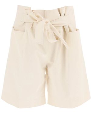 TOTEME Totême Tie-Waist Bermuda Shorts - Natural