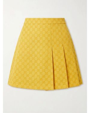 Gucci Supreme Gg-Print Skorts - Yellow