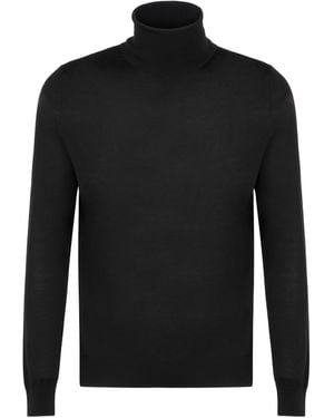 Kiton Turtleneck Knit Pullover - Black