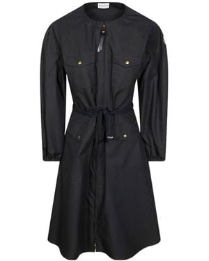Moncler Logo Patch Zipped Dress - Black
