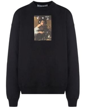 Off-White c/o Virgil Abloh Caravaggio Painting Printed Sweatshirt - Black