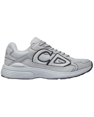 Dior Logo-Lacing Casual Sneakers - Gray