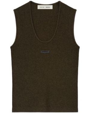Fear Of God Logo Patch Ribbed Tank - Green