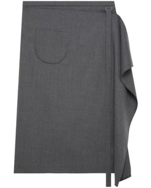 Courreges Wool Blend Skirt - Grey