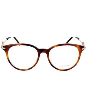 Elie Saab Round Frame Glasses - White