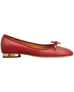 Tod's Round-Toed Ballet Shoes - Red