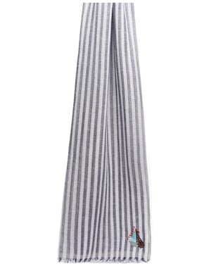 Weekend by Maxmara Striped Shawl - White