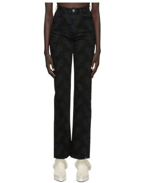 we11done Logo Jeans - Black