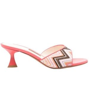 Missoni 60Mm Zigzag Mules - Pink