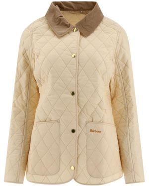 Barbour Annandale Quilted Press-Stud Fastened Jacket - Natural