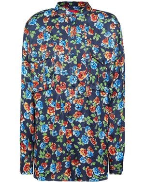 MAX&Co. Floral Pattern Shirt - Blue