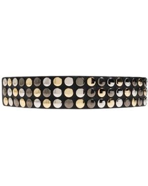 IRO Stud-Embellished Leather Belt - White