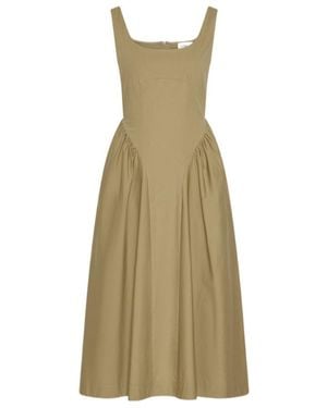 Marella Slim-Fit Poplin Dress - Green