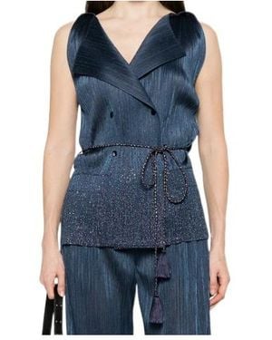Giorgio Armani Double-Breasted Vest - Blue