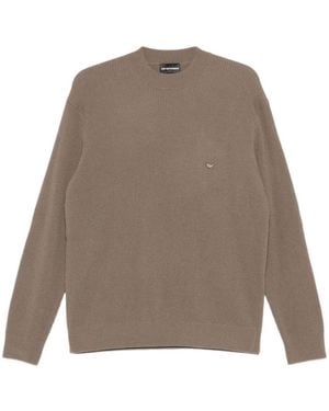 Emporio Armani Ribbed Jumper - Natural