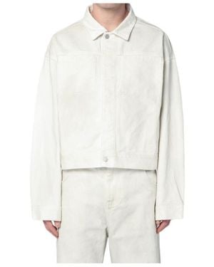 Entire studios Pointed Collar Denim Jacket - White