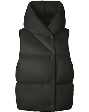 Canada Goose Logo Patch Padded Vest - Black
