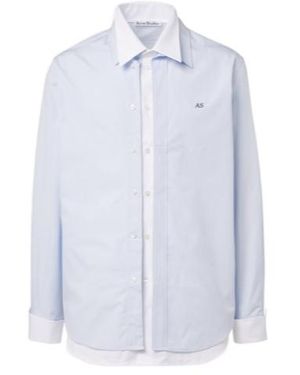 Acne Studios Layered Cotton Poplin Shirt - White