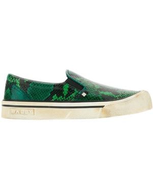 Bally Logo Casual Shoes - Green