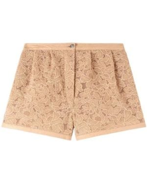 Ermanno Scervino Floral Lace Shorts - Natural