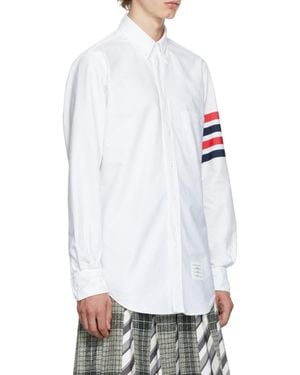 Thom Browne 4-Bar Stripe Shirt - White