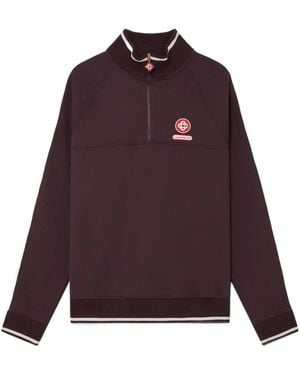 CASABLANCA Quarter Zip Laurel Sweatshirt - Purple