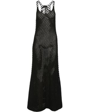 Chloé Chloé Crochet Sleeveless Maxi Dress - Black