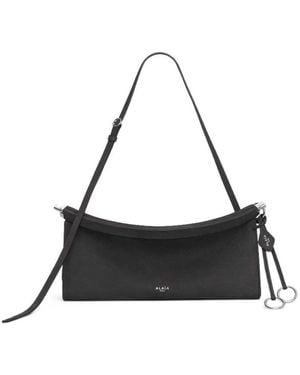 Alaïa Medium Leather Le Click East West Shoulder Bag - Black
