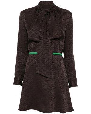 Gucci Horsebit Jacquard Dress - Black