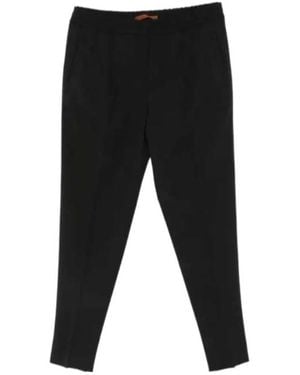 ZEGNA Elastic Waist Sports Trousers - Black