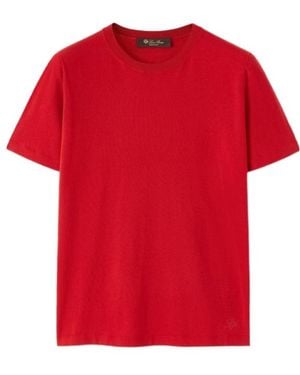 Loro Piana Angera Crew Neck T-Shirt - Red