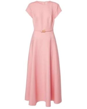 Oscar de la Renta Wool-Blend Midi Dress - Pink
