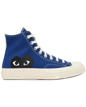 COMME DES GARÇONS PLAY Logo High-Top Sneakers - Blue