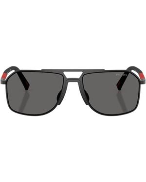 Prada Linea Rossa Prada Eyewear Linea Rossa Pilot Frame Sunglasses - Multicolor