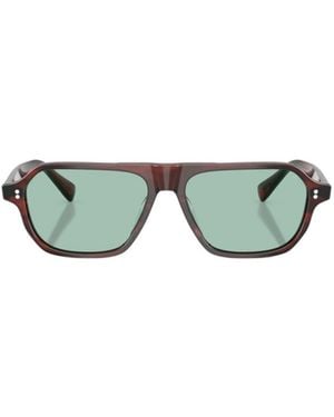 Oliver Peoples Remment Geometric-Frame Sunglasses - Green