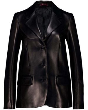 Gucci Shiny Leather Jacket - Black