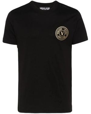 Versace Jeans Couture Couture Logo-Printed Crewneck T-Shirt - Black