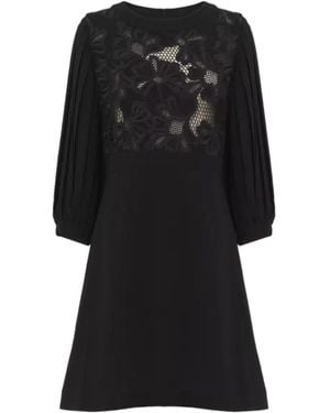 See By Chloé See By Chlo Laced Crepe Mini Dress - Black
