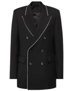Wales Bonner Rise Double-Breasted Wool Blazer - Black