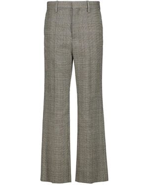 Marni Checked Knitted Cotton Trousers - Grey