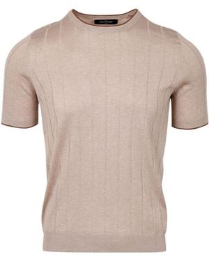 Gran Sasso Maxi Ribbed Short-Sleeve Knitted Jumper - Natural