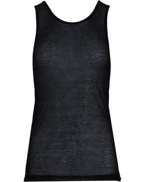 Ann Demeulemeester Fonsin Jersey Tank Top - Black