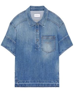 Givenchy Short Cocoon Shirt Dress - Blue