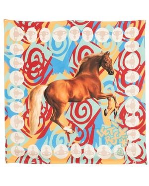 Vivienne Westwood Printed Silk Scarf - White