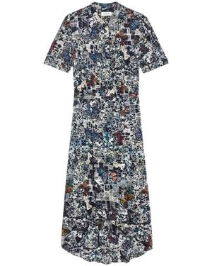 Zadig & Voltaire Short Sleeve Dress - Gray